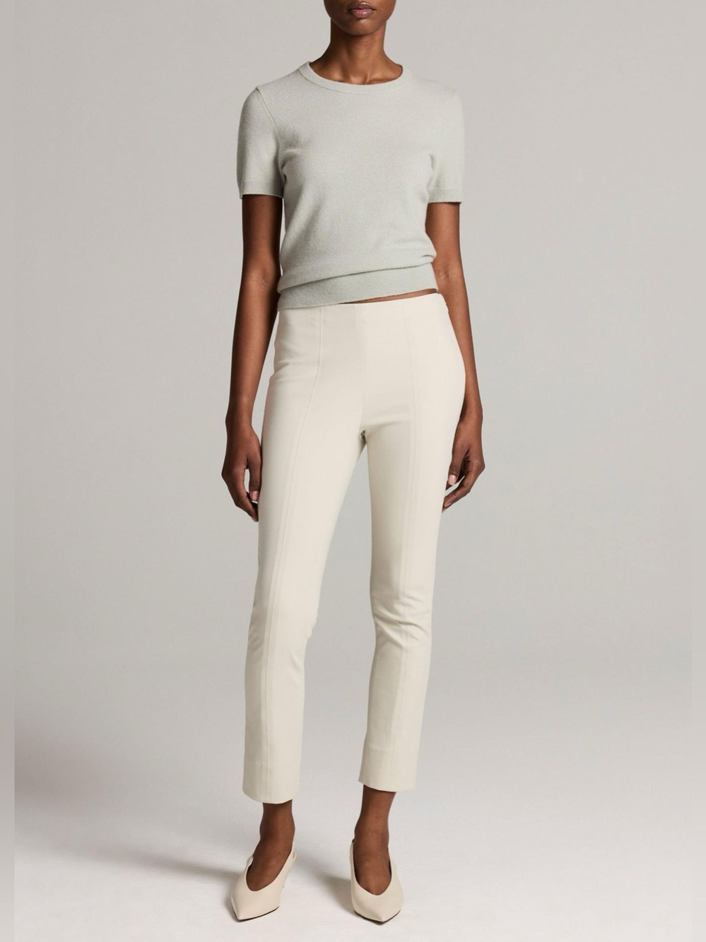 Vince Bobbi High-Rise Stitch-Seam Ponte Leggings Size Small